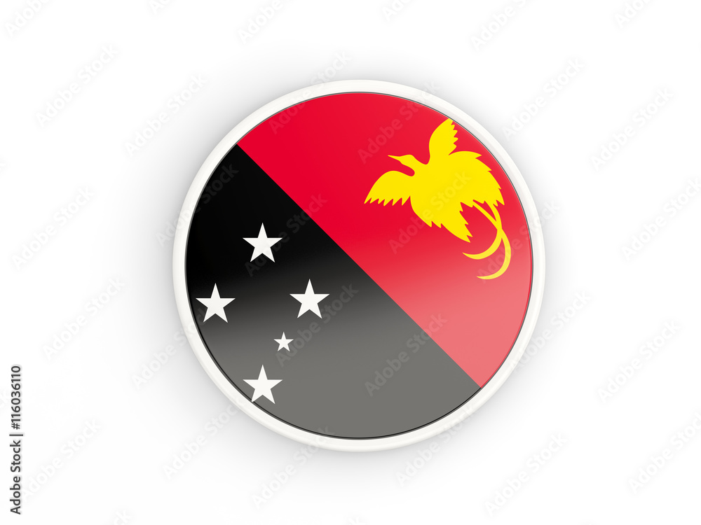 Flag of serbia. Round icon with frame