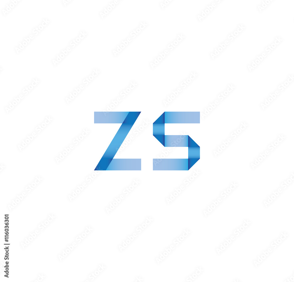 zs initial simple modern blue zs initial simple modern blue