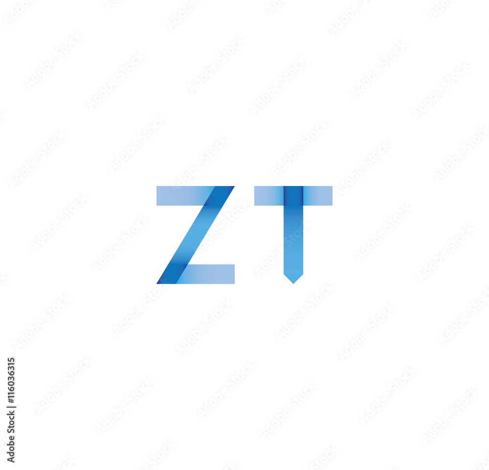 zt initial simple modern blue zt initial simple modern blue