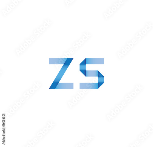 zs initial simple modern blue 
