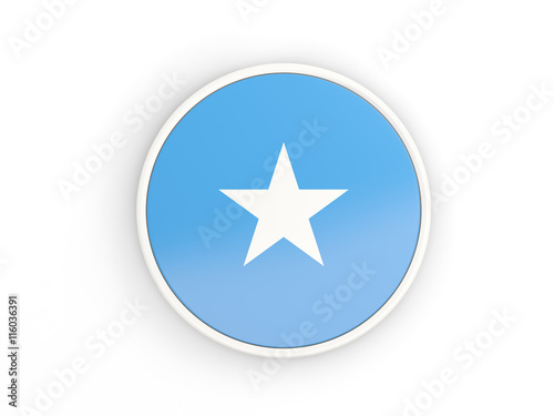 Flag of somalia. Round icon with frame