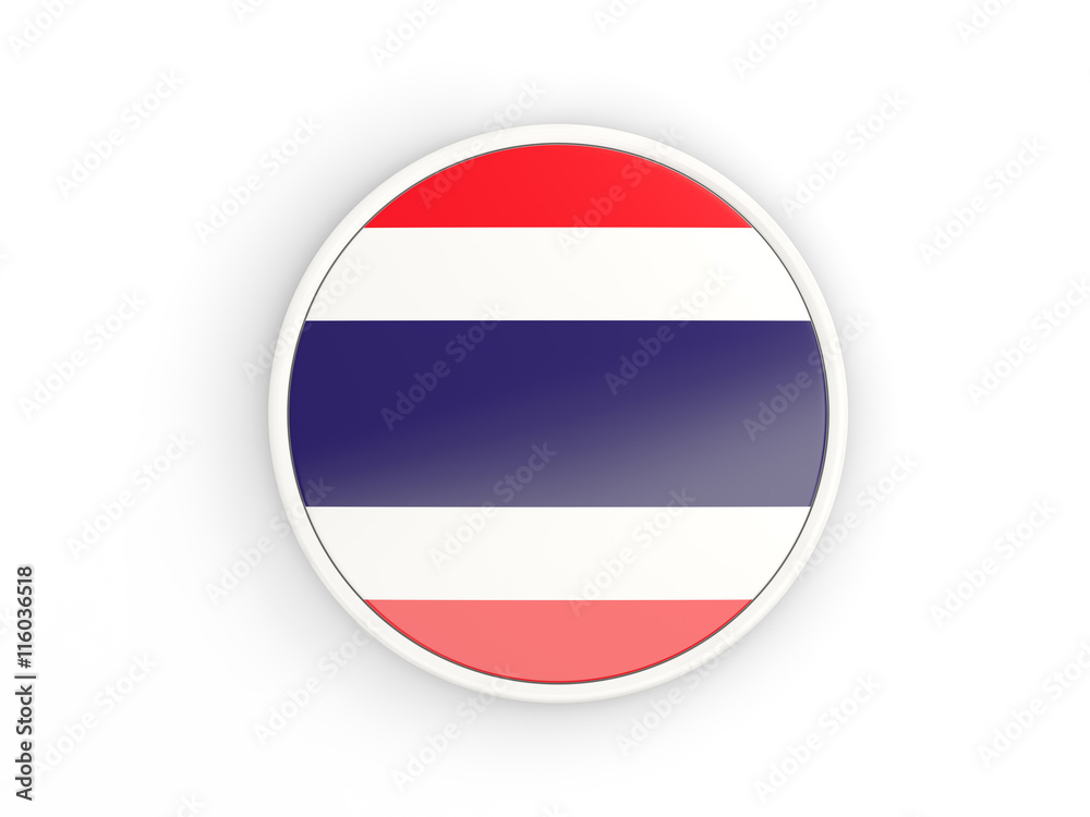 Flag of thailand. Round icon with frame Flag of thailand. Round icon with frame