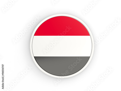 Free Download Flag of yemen. Round icon with frame - GFXLoad
