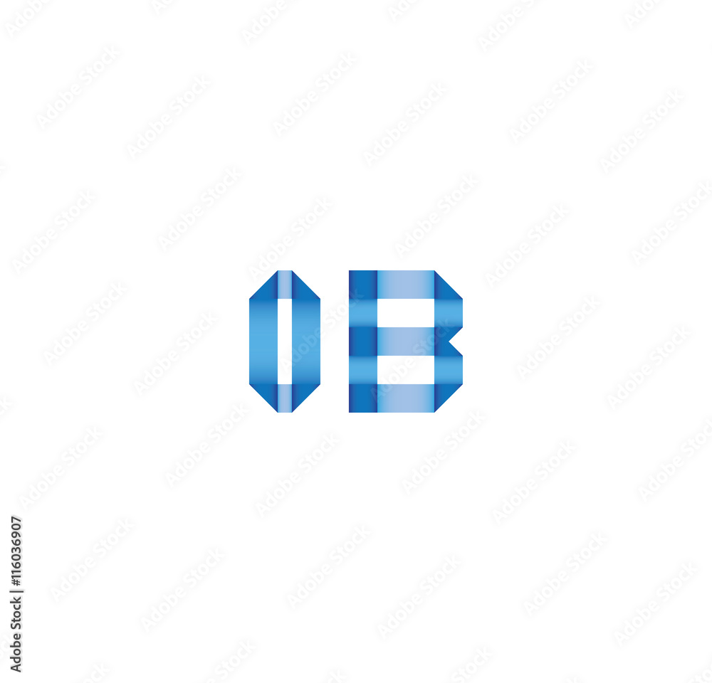 0b initial simple modern blue 0b initial simple modern blue