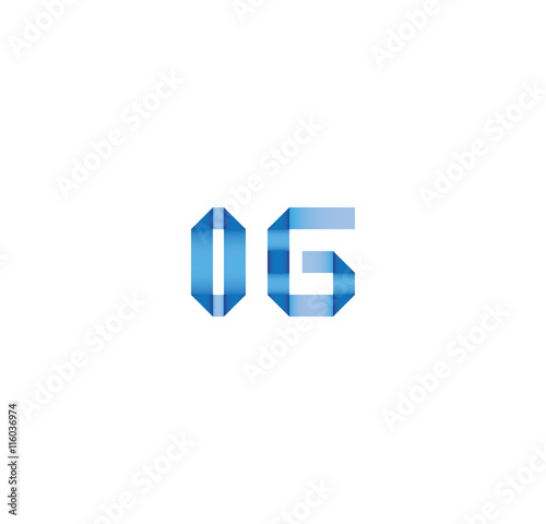 Free Download 0g initial simple modern blue  - GFXLoad