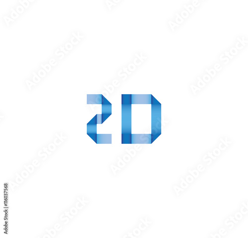Free Download 2d initial simple modern blue  - GFXLoad
