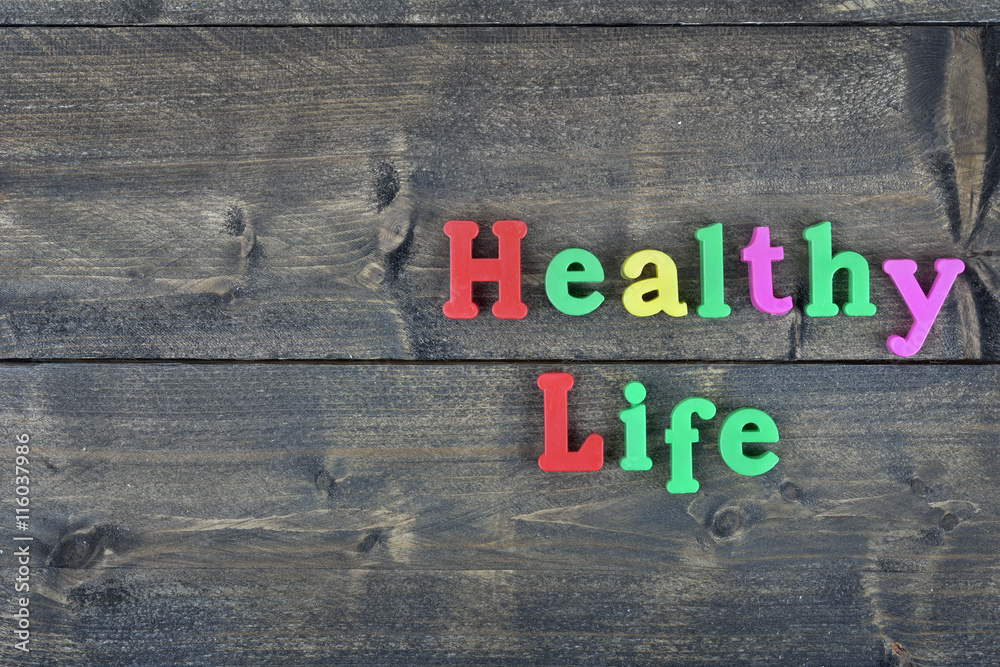 Fototapeta premium Healty life on wooden table