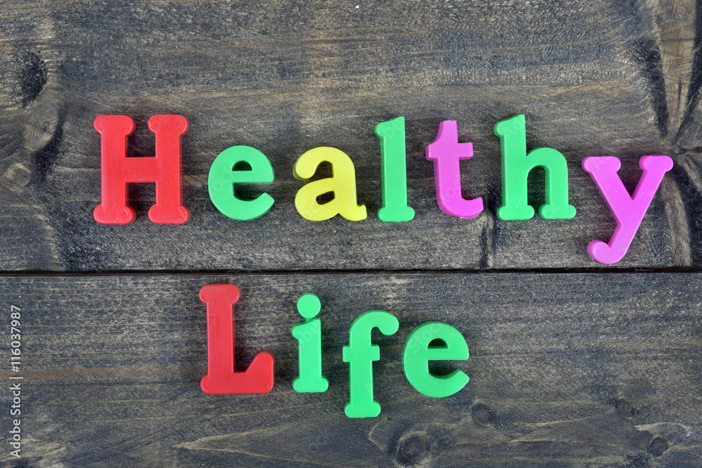 Fototapeta premium Healty life on wooden table