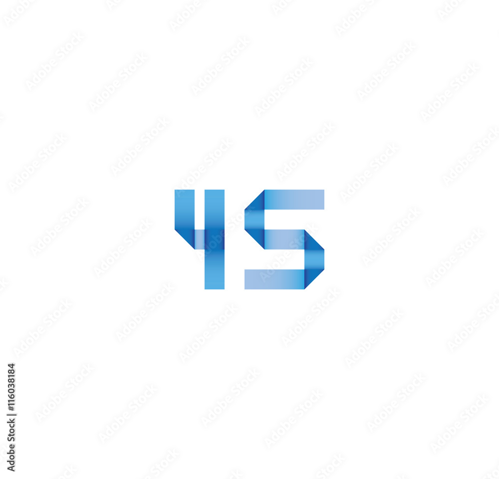 4s initial simple modern blue 