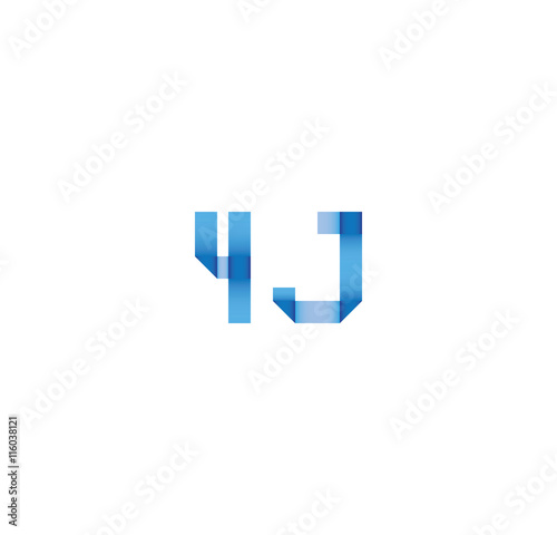 4j initial simple modern blue 