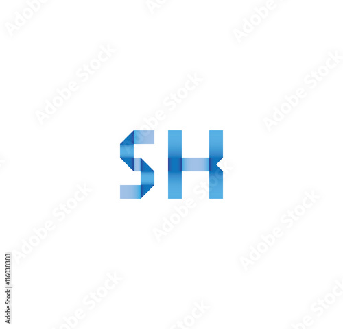 5k initial simple modern blue 