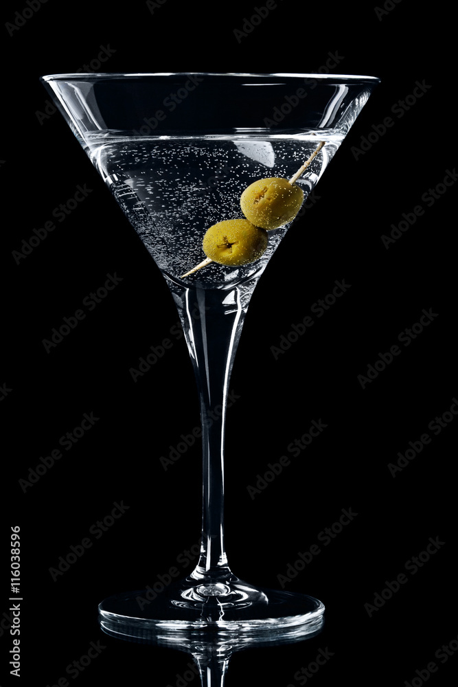 Vermouth cocktail in martini glass