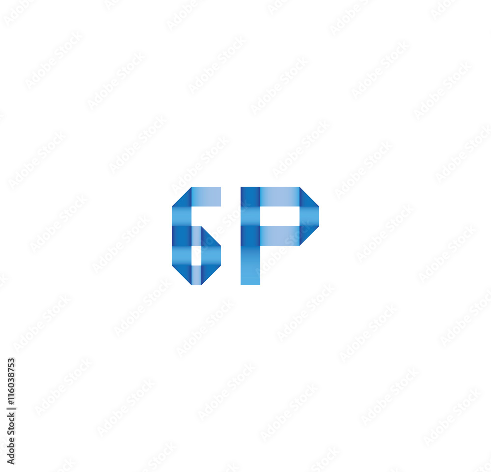 6p initial simple modern blue 6p initial simple modern blue