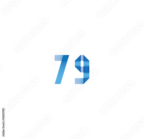 79 initial simple modern blue 