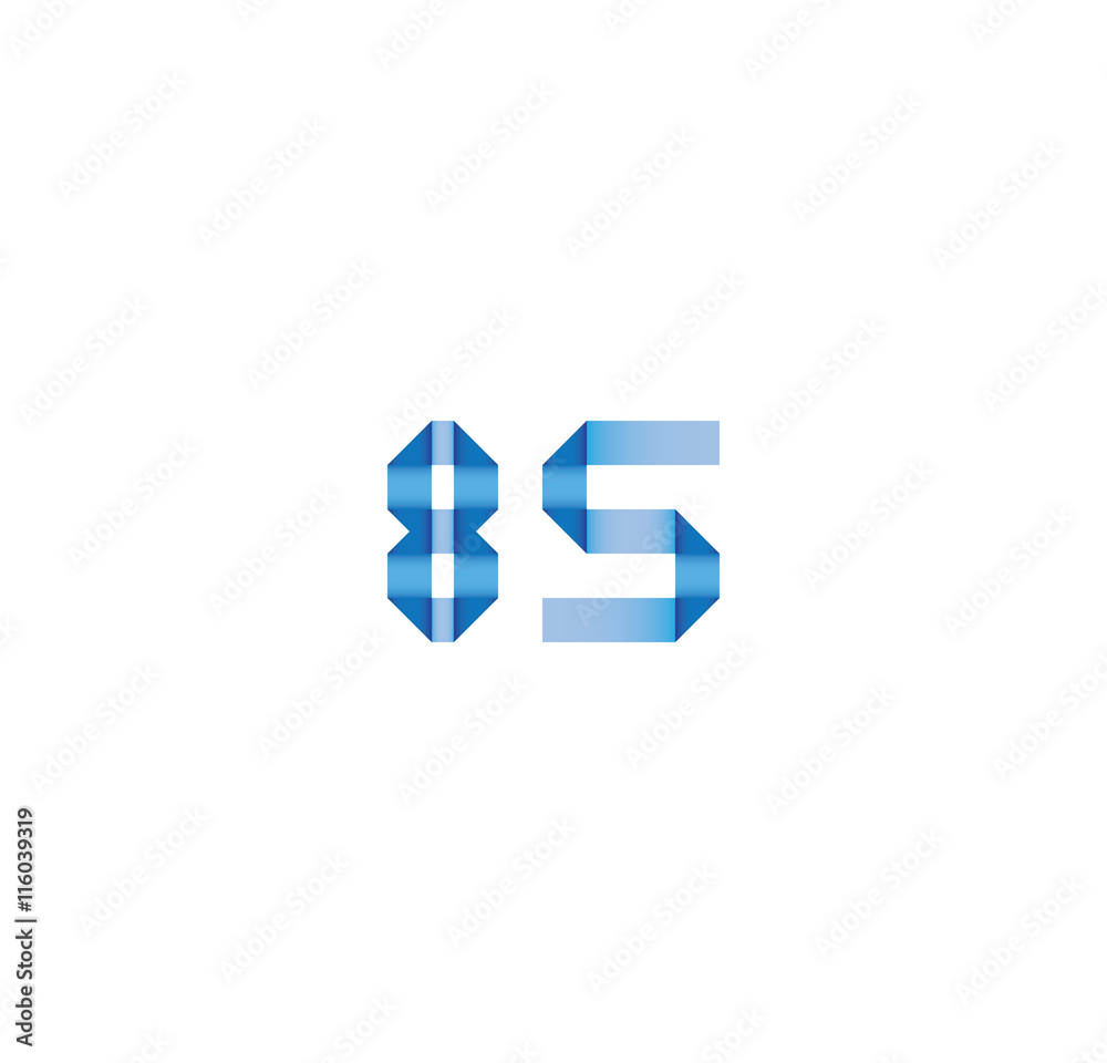 Obraz premium 8s initial simple modern blue 