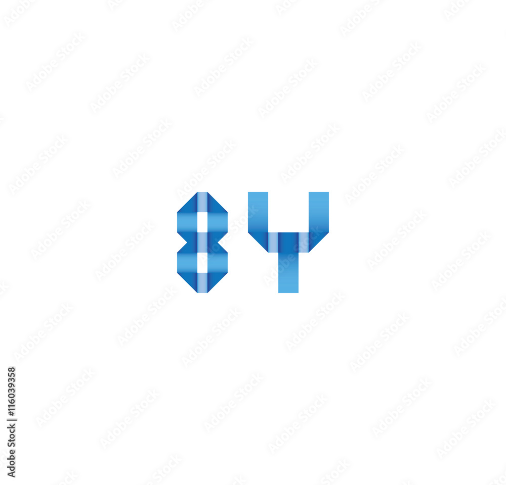 Obraz premium 8y initial simple modern blue 