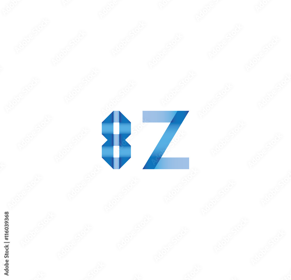 Obraz premium 8z initial simple modern blue 