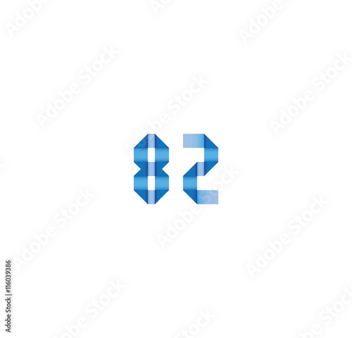 82 initial simple modern blue 