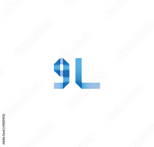 Free Download 9l initial simple modern blue  - GFXLoad