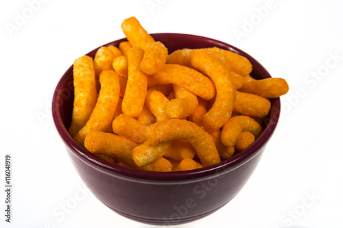 A Bowl of Cheese Puffs