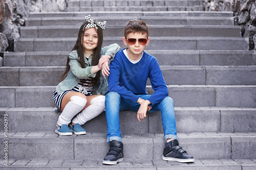 Little kids wearing stylish...