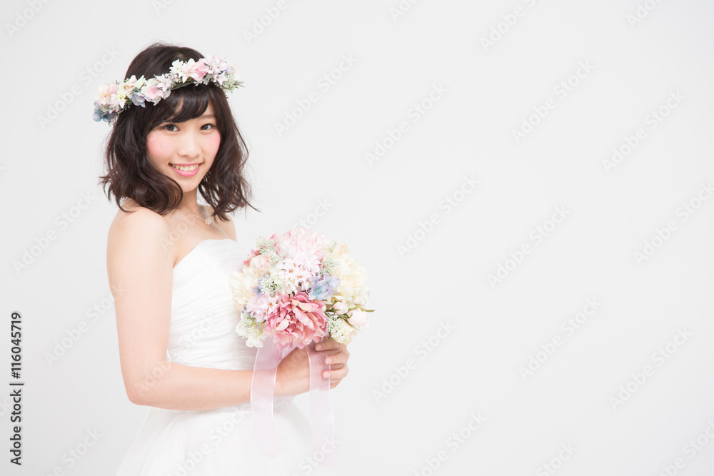 ウェディングドレスの花嫁 ウェディングドレスの花嫁