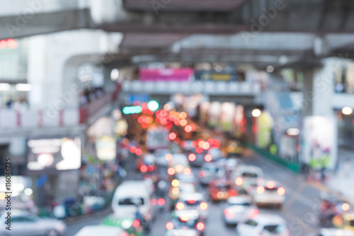 Blurred defocus, traffic in Bangkok city