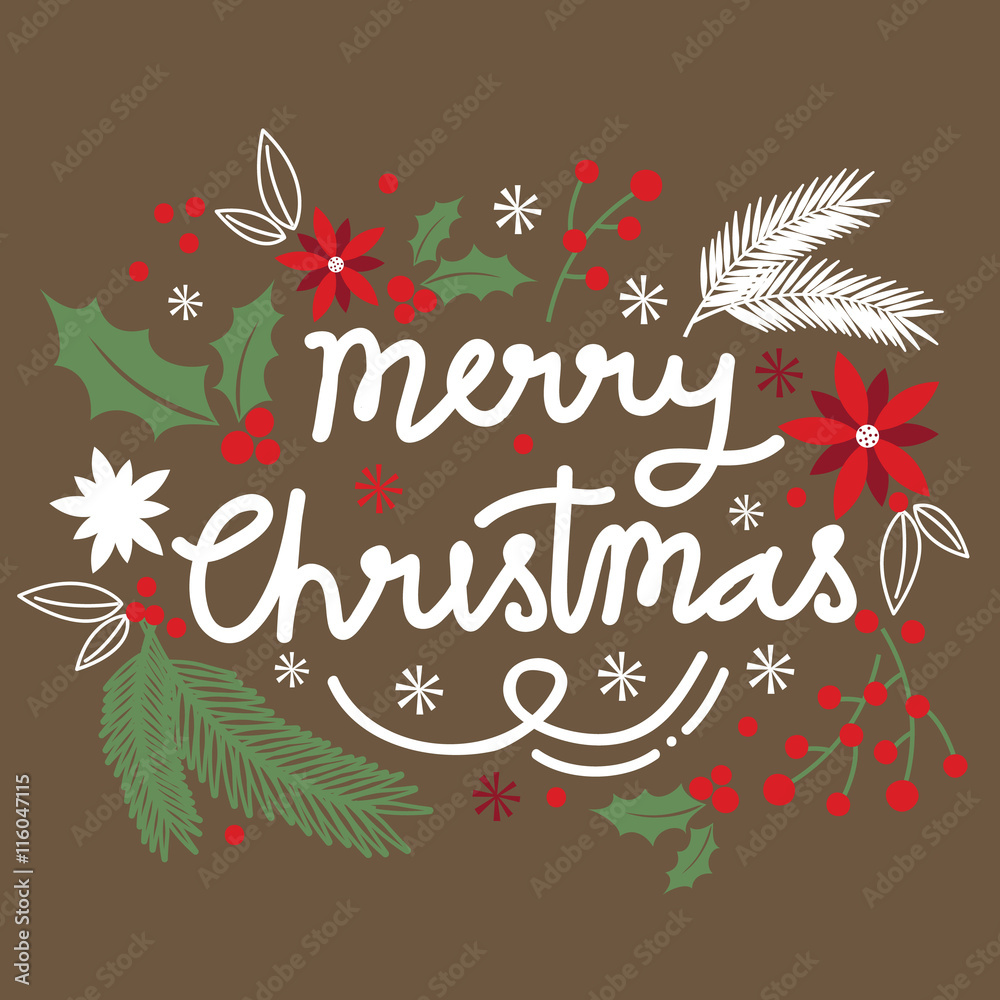Christmas card with wreath design