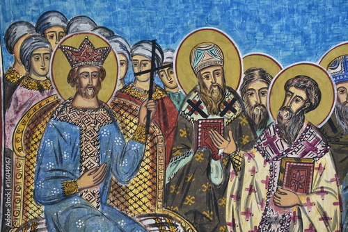 Ecumenical Synod fresco, Radu Voda Monastery, Bucharest, Romania