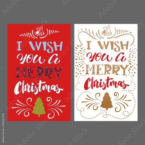 Merry Christmas hand Lettering card