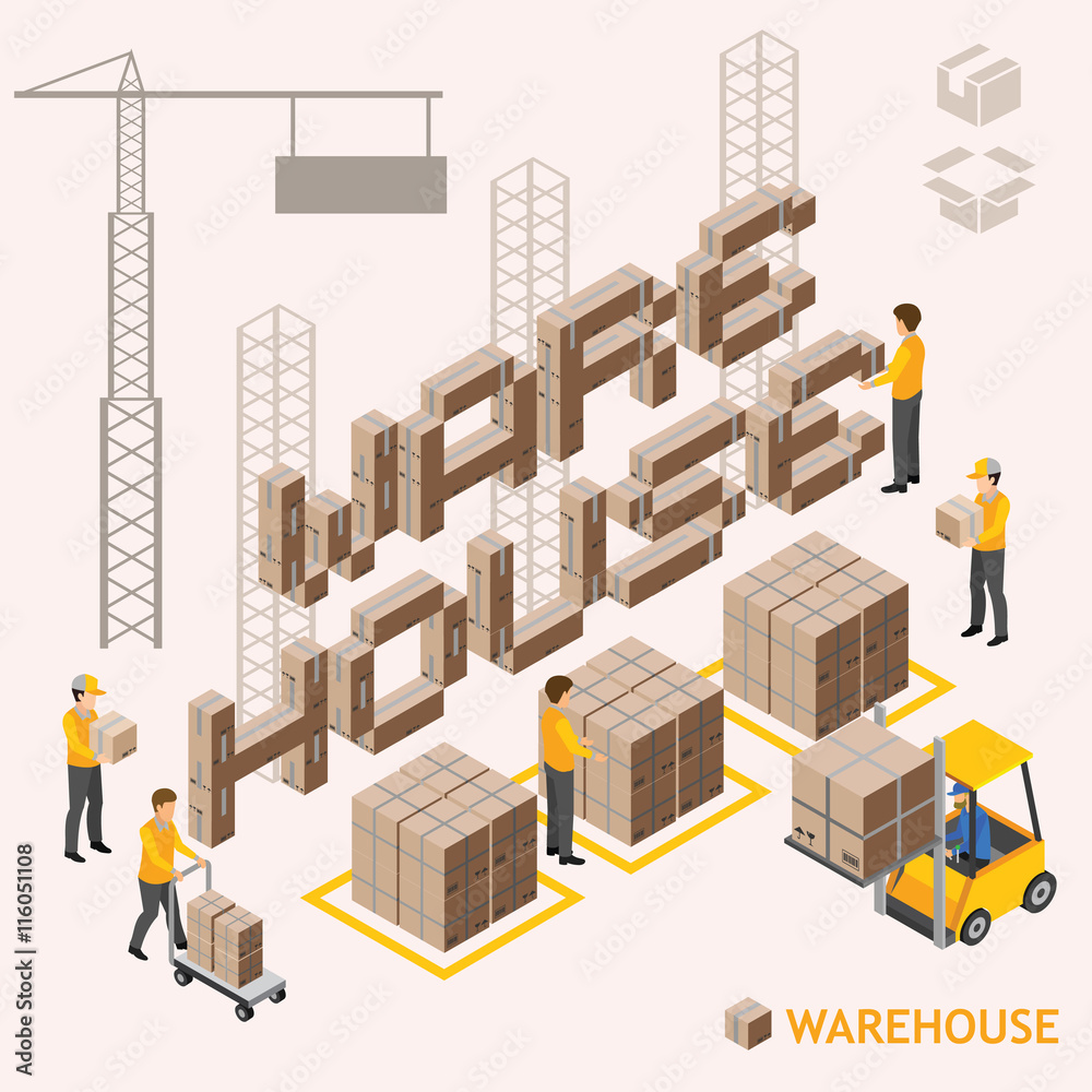 isometric warehouse vector design isometric warehouse vector design