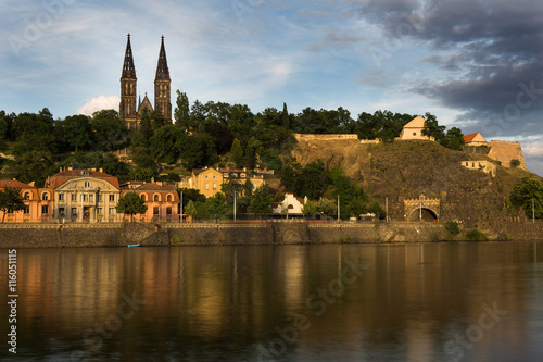 Canvas Print Vysehrad is a historic fort on the cliff above the right bank of the Vltava rive