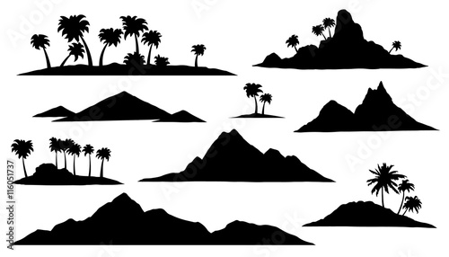 Fotografia island silhouettes