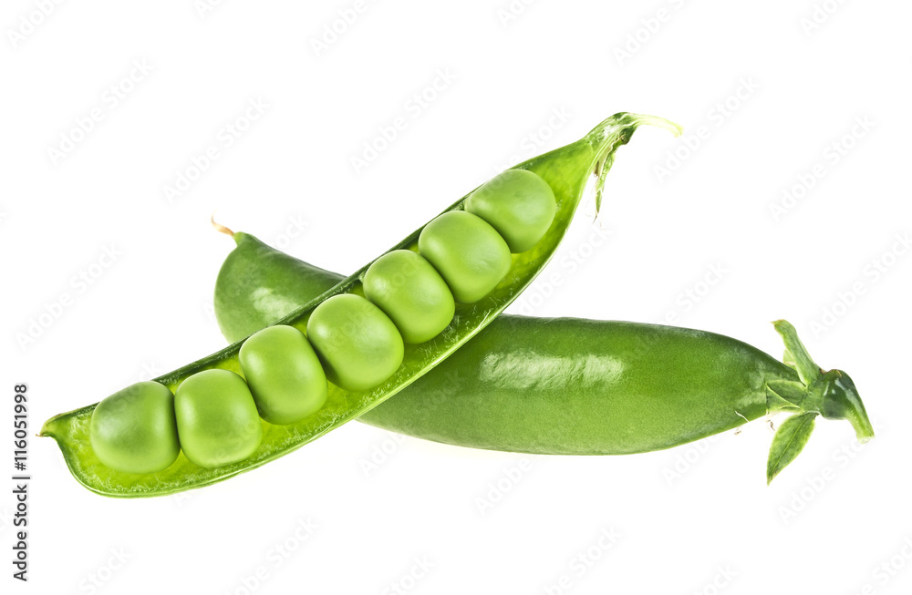 Fresh peas isolated on white background Fresh peas isolated on white background