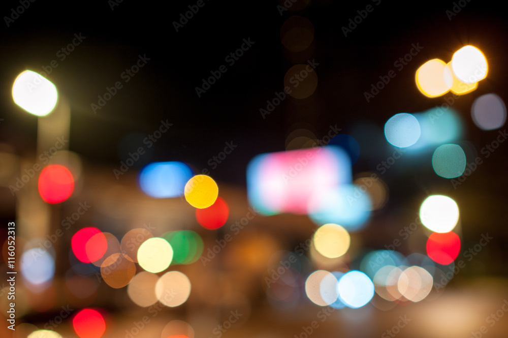 Bokeh lighting ,image of inside cars with bokeh lights from traf