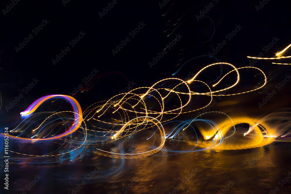 Night Blurry Bokeh City And Street Lights Background, Hipster style Night Blurry Bokeh City And Street Lights Background, Hipster style