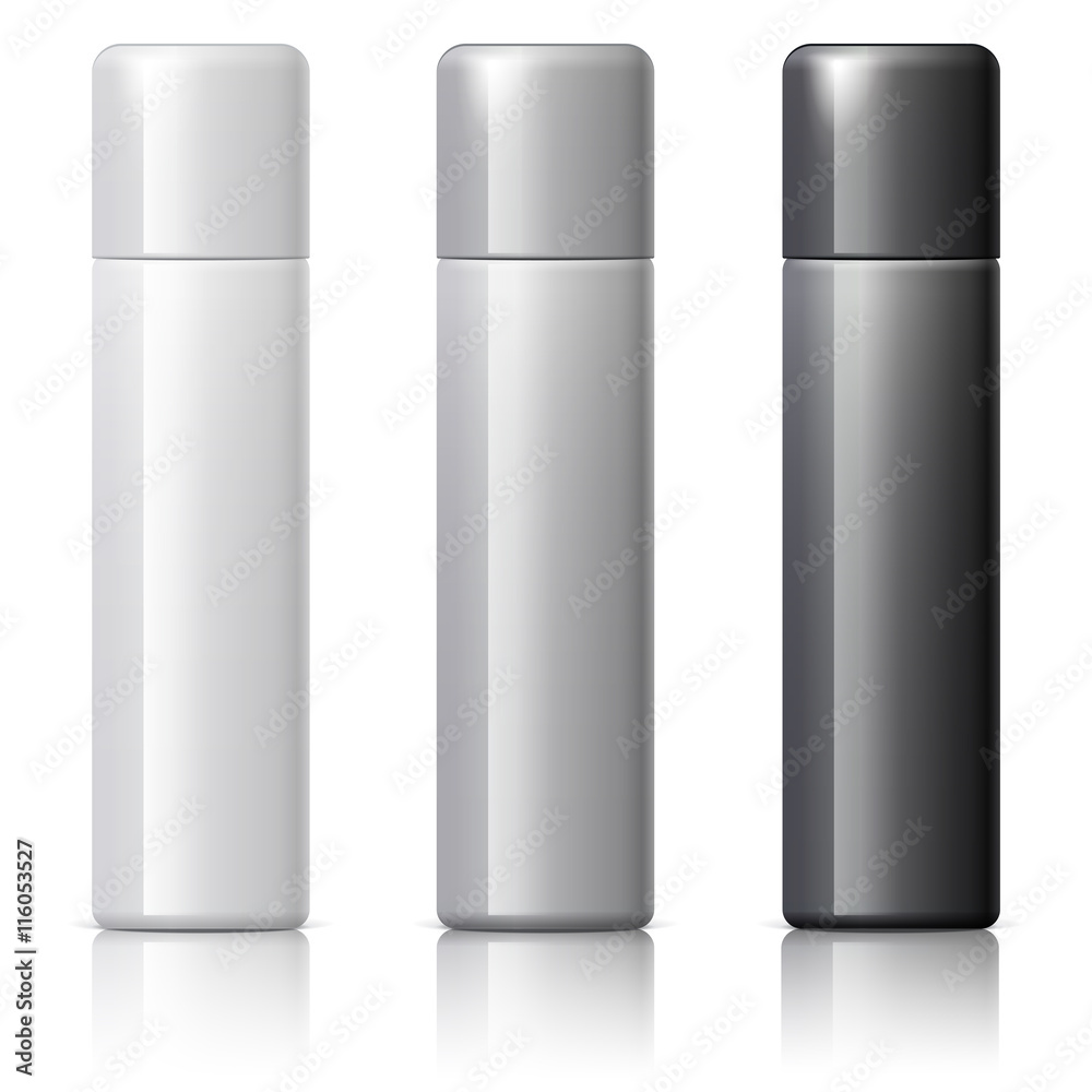 Realistic White Cosmetics bottle can Spray Realistic White Cosmetics bottle can Spray