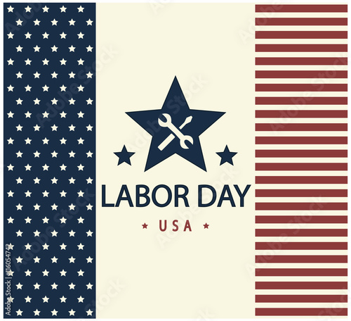 Labor day usa greeting card or background. vector illustration.
