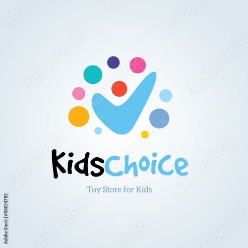 Kids logo, Education logo,Kindergarten and school logo,toy logo template.