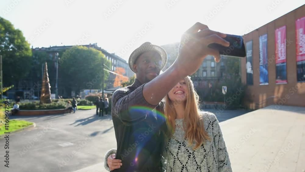 Taking selfie