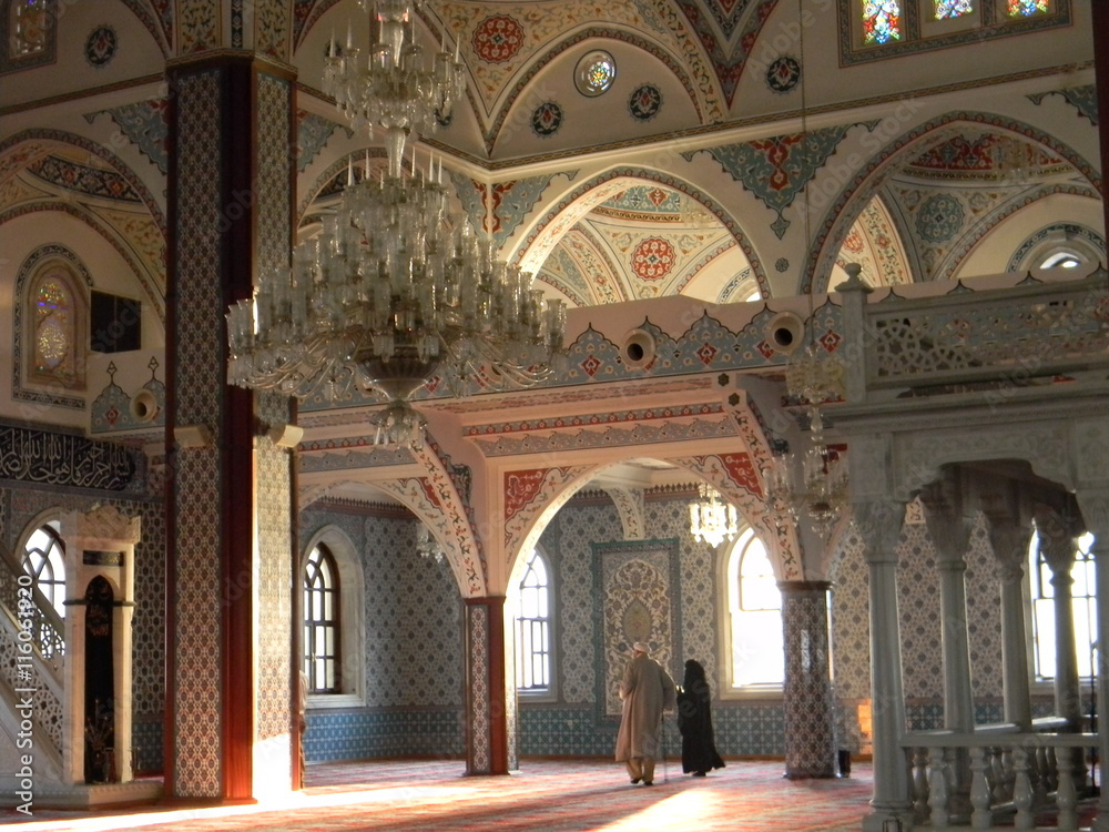 Wewnątrz meczetu, Turcja