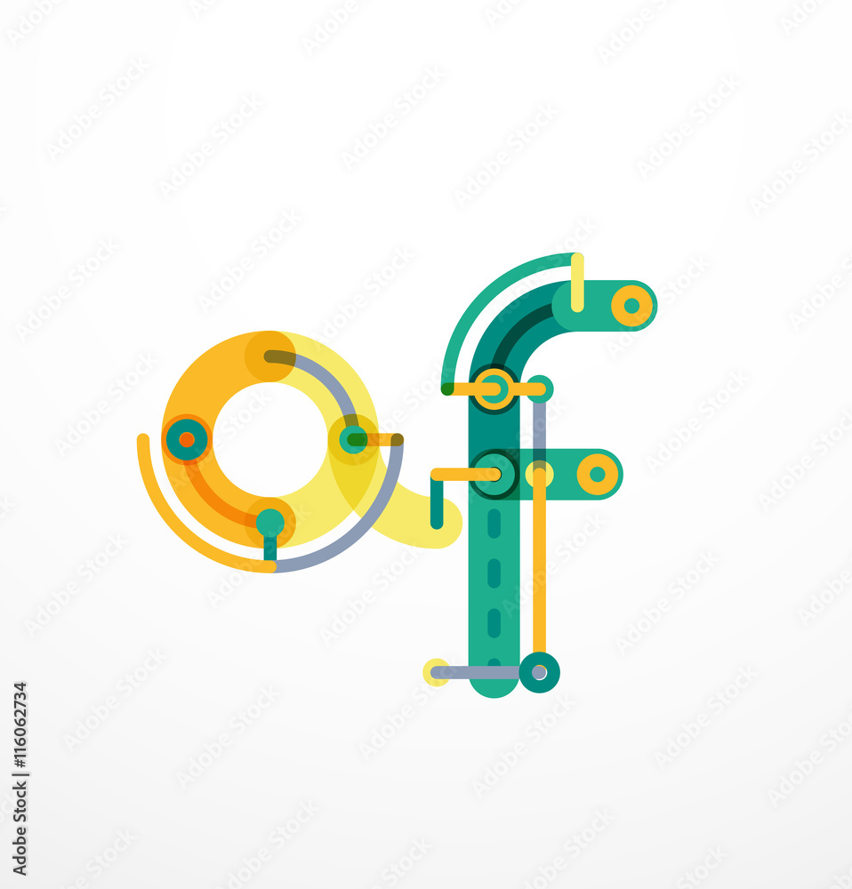 Abstract line design letter logo Abstract line design letter logo
