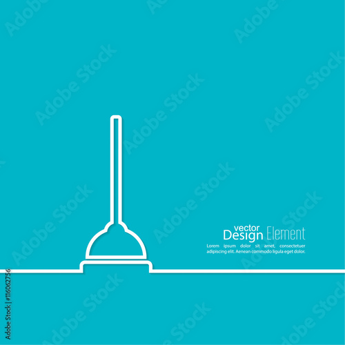 Vector icon of the plunger.