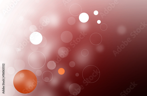 Orange Bubble on Pink Background
