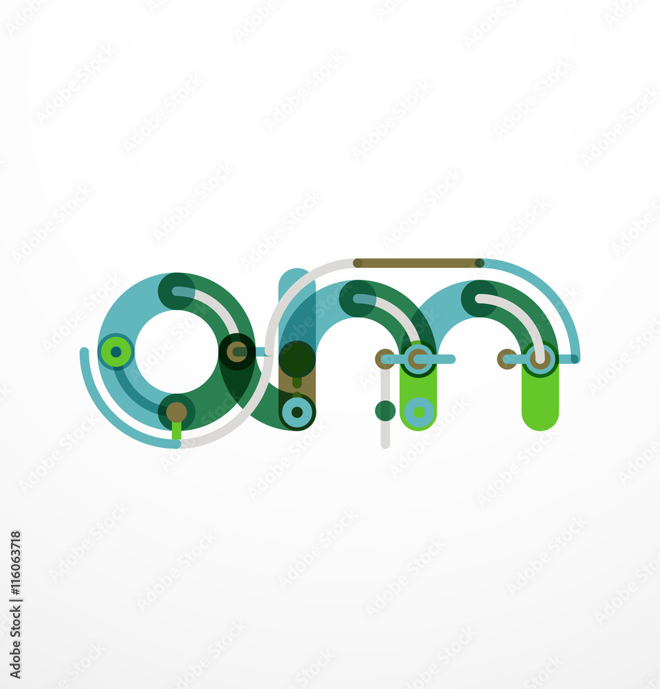 Fototapeta premium Linear letter concept