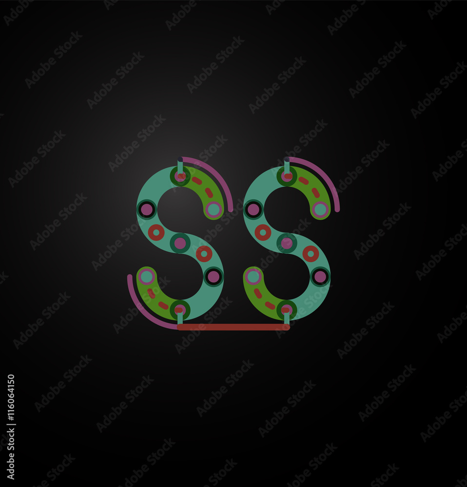 Obraz premium Linear letter concept