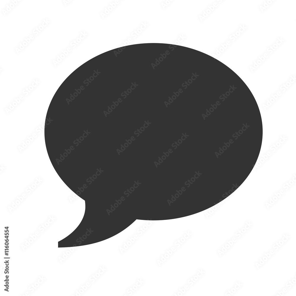 Speech bubble icon. Simple flat logo of speech bubble sign on white background. Vector illustration. Speech bubble icon. Simple flat logo of speech bubble sign on white background. Vector illustration.