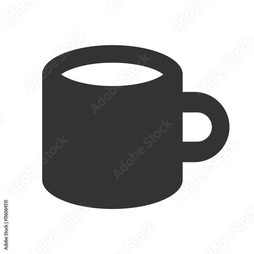 Mug icon. Mug sign. Simple flat logo of mug on white background. Vector illustration.