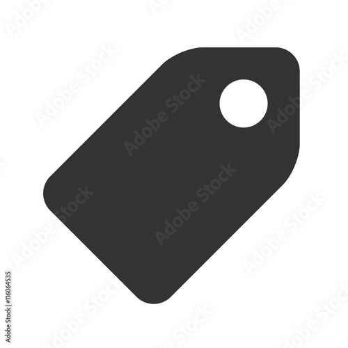 Price tag icon. Simple flat logo of price tag on white background. Vector illustration. photo
