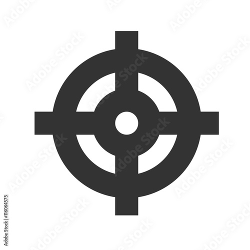 Target icon. Simple flat logo of target on white background. Vector illustration.